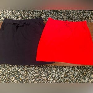(2) Loft Cotton Jogging Skirts